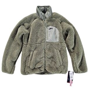 NWT Reebok Women's Olive Green Sherpa Fleece size Medium super soft